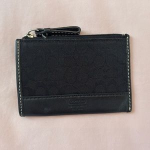 Coach Coin Purse with Keychain chain/loop in Black
